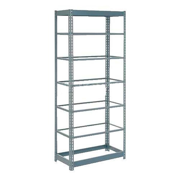 Global Industrial Heavy Duty Shelving 36W x 12D x 96H With 7 Shelves, No Deck, Gray B2296733 - main